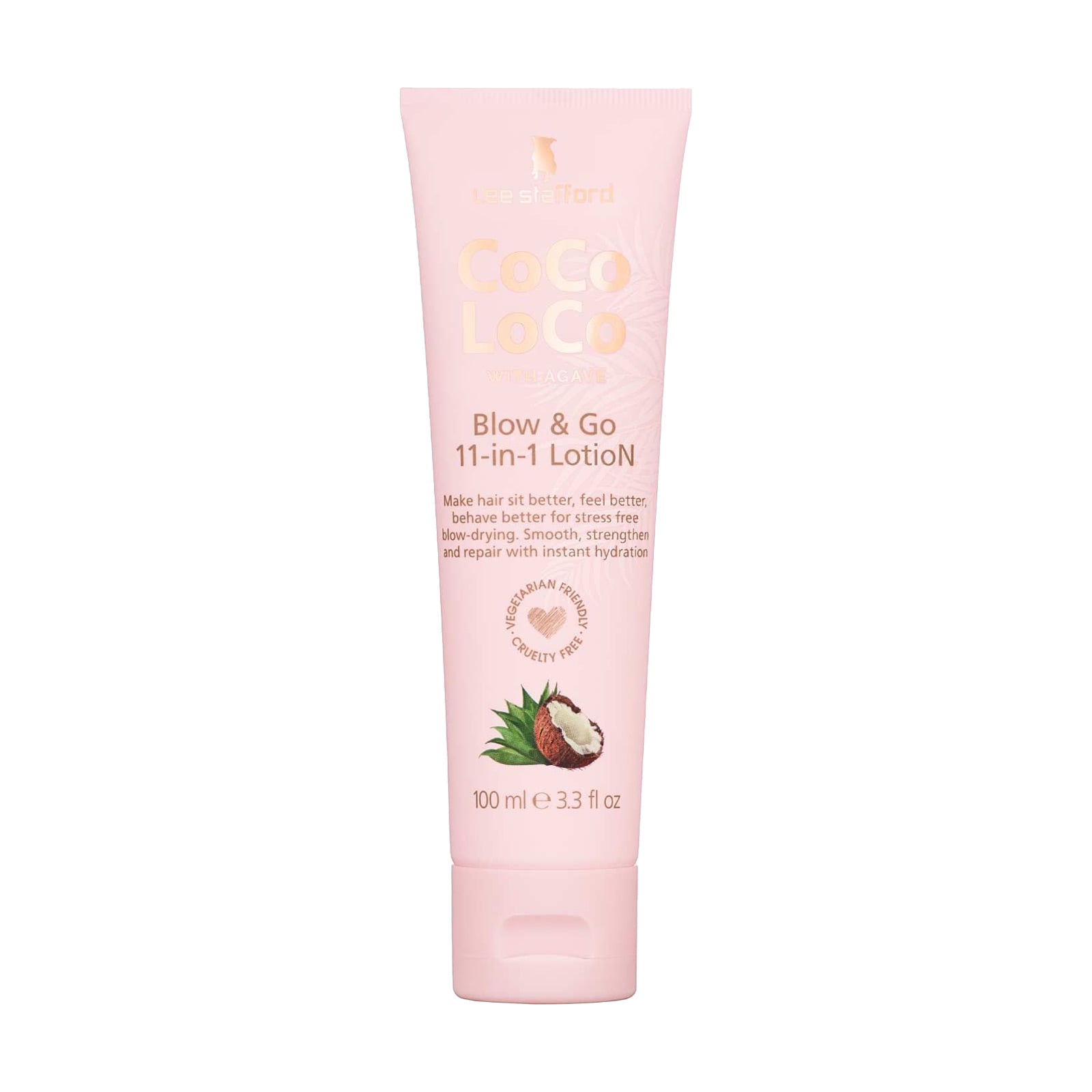 Лосьйон для волосся Lee Stafford Coco Loco Blow &amp; Go 11-in-1 Lotion з агавою та кокосовою олією, 100 мл